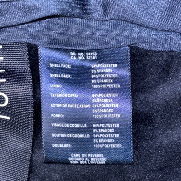 Tommy Hilfiger Coat Womens Small Navy Softshell Hooded Fleece Lined Zip Jacket - Picture 5 of 15